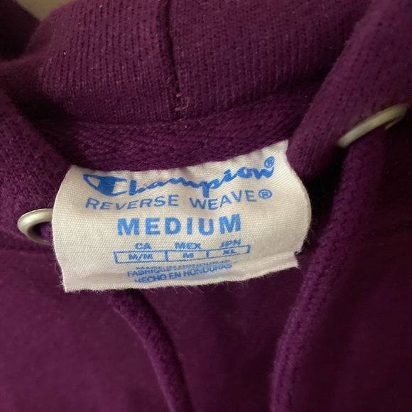 Champions Women’s Reverse Weave Purple Hoodie - Picture 3 of 4